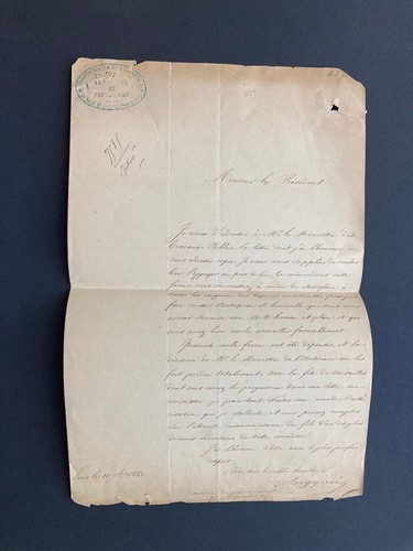 1851 french letter ruggieri - 1851,