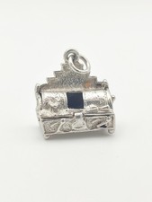 Vintage 925 Sterling Silver Fish & Chips Fryer Charm Pendant 