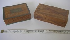 Two Vintage Wooden Snuff Boxes