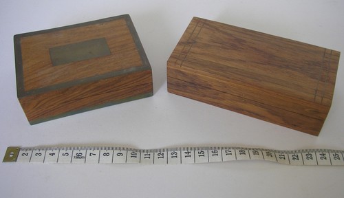 Two vintage wooden snuff boxes - two,