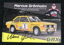 Marcus Grönholm signed rally postcard Opel Ascona