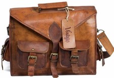 Leather Bag Laptop Messenger
