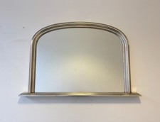 Overmantel Mirror with Silver Frame