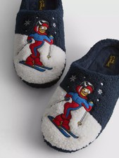 The Simpsons Ned Flanders Skiing Open Back Slippers-UK 6-12
