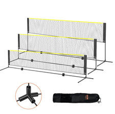 VEVOR 14ft Badminton Net Set Outdoor Portable Volleyball Pickleball Tennis Net