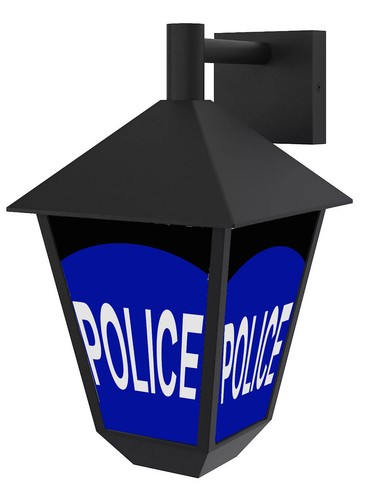 Police large wall - wall, lantern