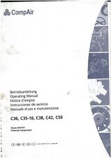 CompAir C30 C35-10 C38 C42 C50 Portable Air Compressor Operators Manual