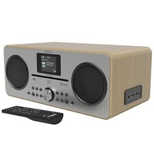 DAB+/DAB & FM Radio CD Player Bluetooth Speaker - AZATOM Trinity D3 Oak(R)