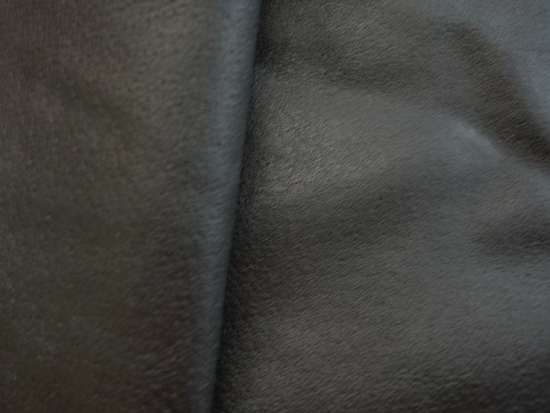 Jet black pigskin - black, leather