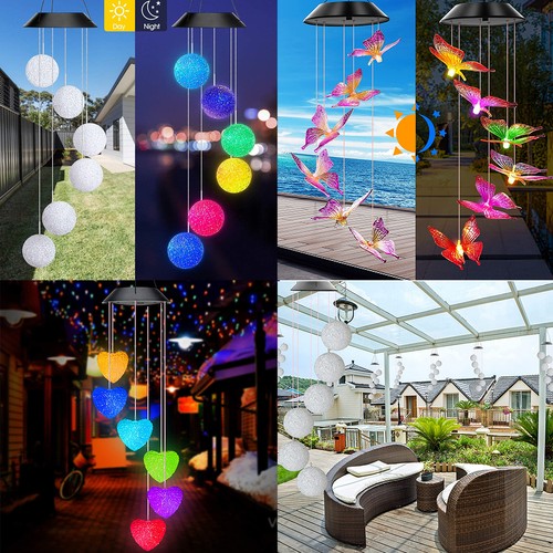 Patio wind chime solar - patio,