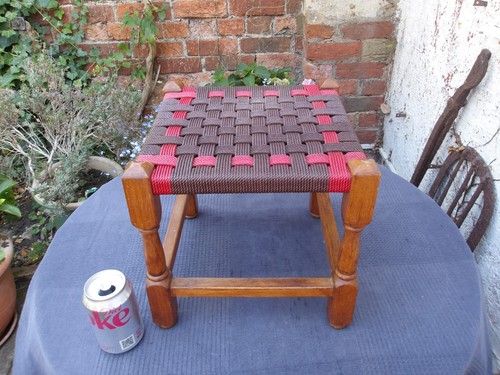 Vintage red brown woven - &,