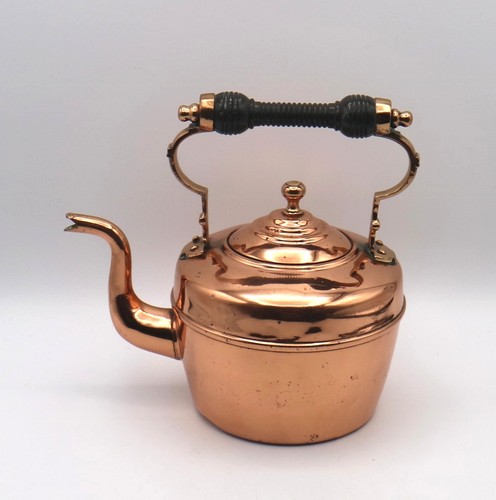 Small copper kettle with - kettle, black