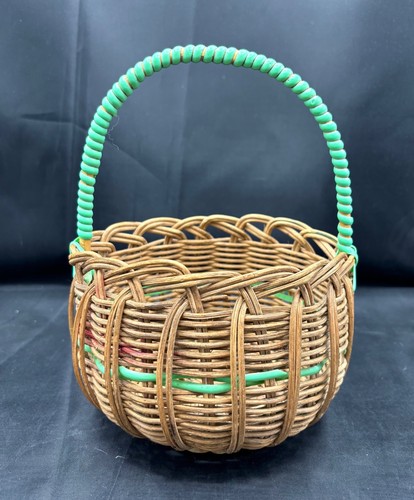 Wicker basket childs green - wicker,