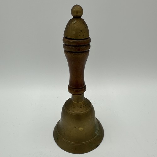 Vintage brass hand bell - hand, with