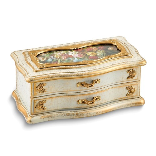 Antiqued white gold tone - white, &