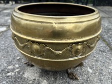 Antique Aged Brass Jardiniere