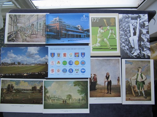 Postcards relating cricket - 10,