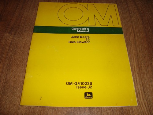 John deere operators - deere, manual