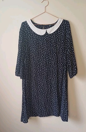 Black peter pan collar dress