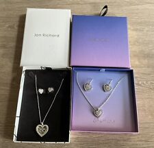 Two Gift Sets Jon Richard’s/Mood Heart Necklace & Earrings Boxed New
