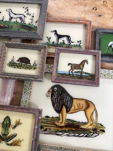 Animal reverse glass paintings - reverse,