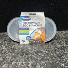 Addis Microwave Non-Stick Egg Poacher Stain-Resistant Egg Poacher With Lid # c6