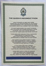 Queen's Regiment Poem