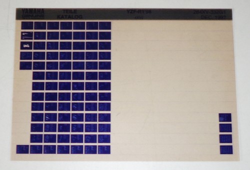 Microfich parts catalogue - catalogue, /