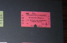 BR Rail Ticket - Dog single - Wombwell west - 29/03/1963