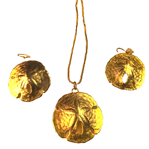Sand dollar pendant necklace - pendant,