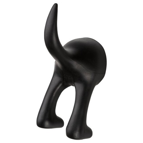Black dog wall - black, hook