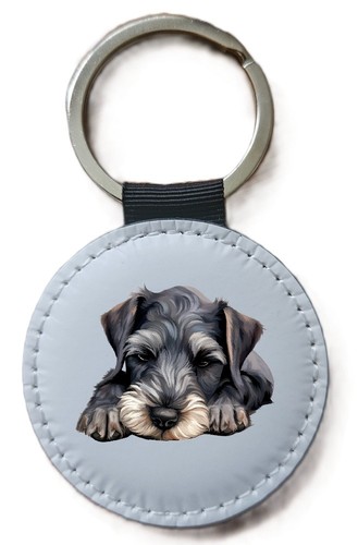 Schnauzer keyring sleeping - schnauzer,