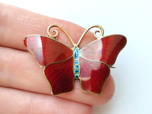 Sterling silver red - sterling, enamel