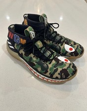 Size 9.5 - adidas A Bathing Ape x Dame 4 Green Camo
