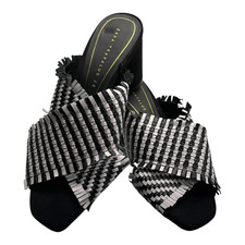 Zara Trafaluc Black White Faux