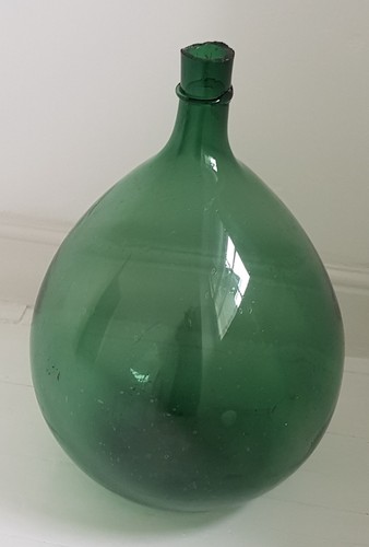 Large antique green glass - green, wine