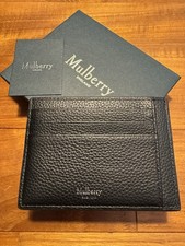 MULBERRY Card Holder Black Small Classic Grain