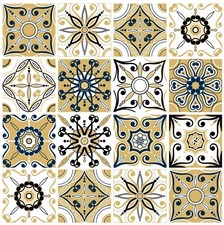 Tile Stickers Mosaic Transfers Waterproof Pack Of 24, 150mm x 150mm 6 inch GT87