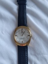 Vintage OMEGA Geneve Ladies Watch 18ct Leather Strap