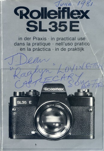 Rolleiflex sl35e instruction - rolleiflex,