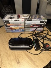 Sony PSP 3000 Piano Black  - Games & Movie Bundle - Case