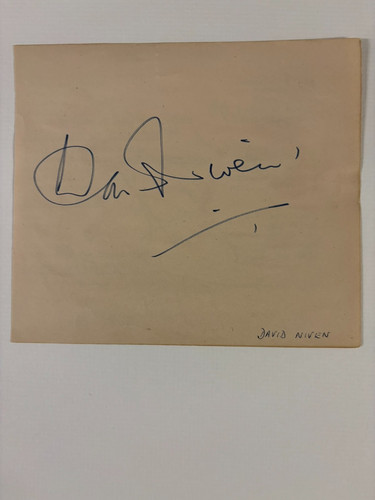 David niven signed autograph - david,