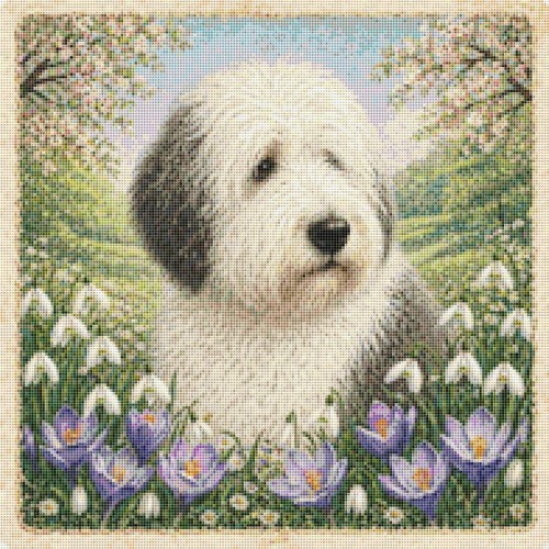 Old english sheepdog puppy dog - english,