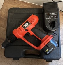 Black & Decker Cordless KC1282F 12V Drill, Charger, Battery & Case