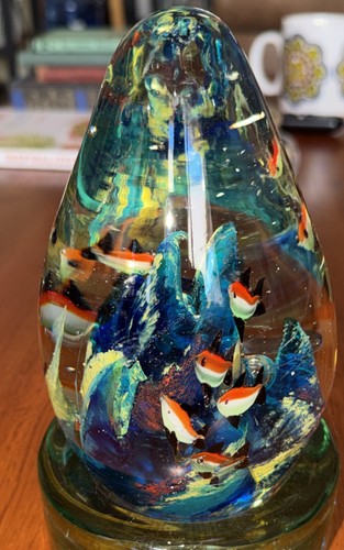 Murano style art egg - art,