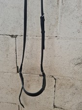 Black leather full size drop noseband