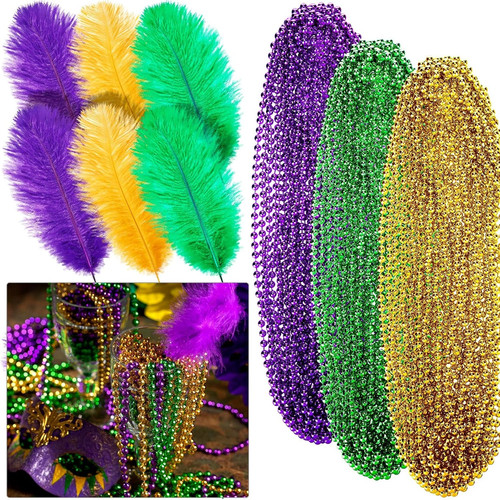 Pcs mardi gras feathers - 90,