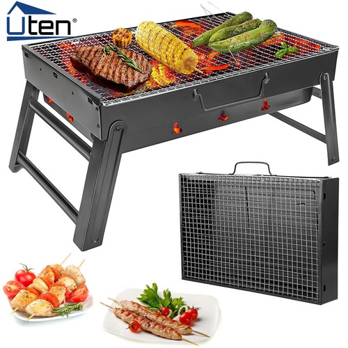 Folding bbq charcoal barbecue - charcoal,