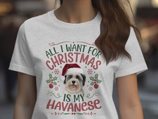 Xmas T Shirt Christmas TShirt Havanese Dog Lover Xmas Tee Holiday Festive Top