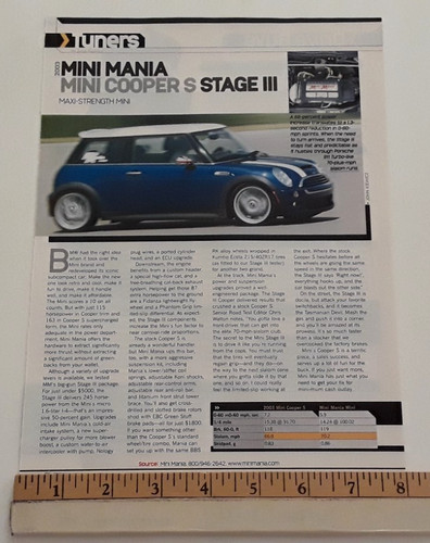 Mini mania cooper - cooper, stage
